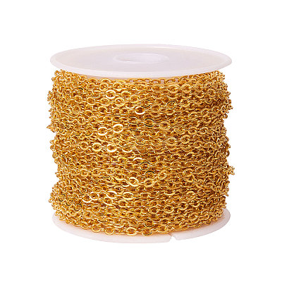 Brass Flat Oval Cable Chains CHC-CJ0001-18-NR-1
