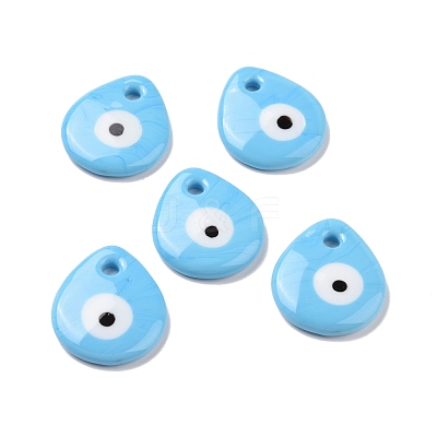 Handmade Lampwork Evil Eye Pendants LAMP-E106-01A-1