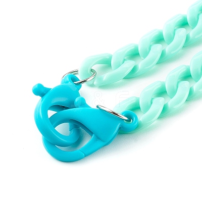 Personalized Acrylic Curb Chain Necklaces NJEW-JN03515-06-1