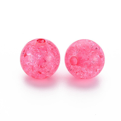 Transparent Crackle Acrylic Beads MACR-S373-66B-N09-1