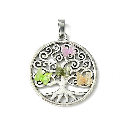Antique Silver Tone Alloy Pendants PALLOY-JF02361-02-1