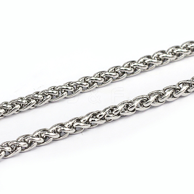 Tarnish Resistant 304 Stainless Steel Wheat Chains CHS-L001-30-3mm-1