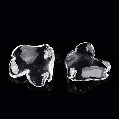 Transparent Glass Petal Beads GLAA-N001-19-1