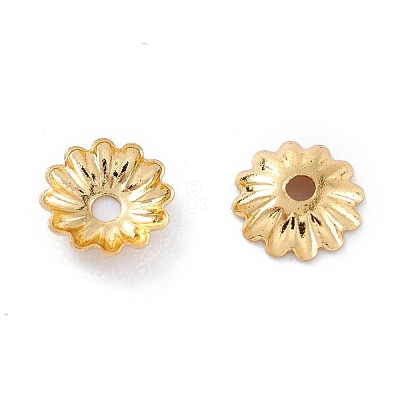 Rack Plating Brass Bead Cap KK-F827-01A-G-1