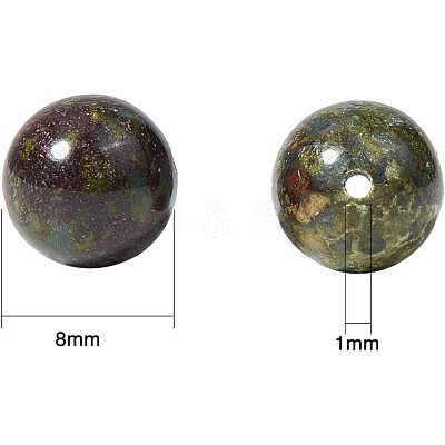 Natural Dragon Blood Jasper Bead Strands G-OC0001-18-1
