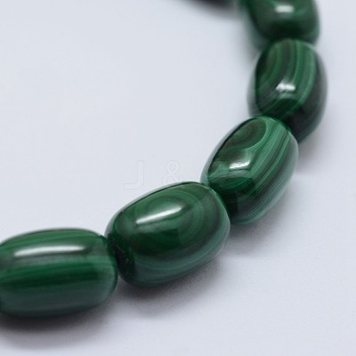 Natural Malachite Stretch Bracelets BJEW-F327-01-1