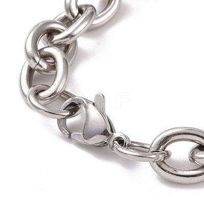 Non-Tarnish 304 Stainless Steel Chunky Cable Chains Bracelet for Men Women BJEW-G618-04P-B03-1