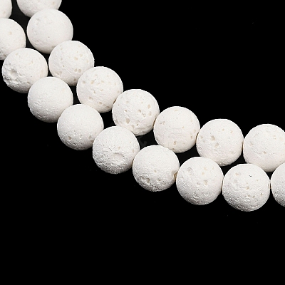 Synthetic Lava Rock Beads Strands G-S397-D02-8mm-1