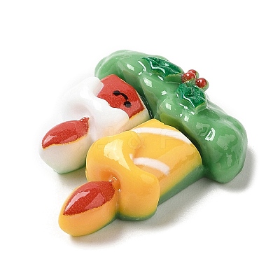Christmas Theme Opaque Resin Cabochons LS-RESI-E043-01E-1