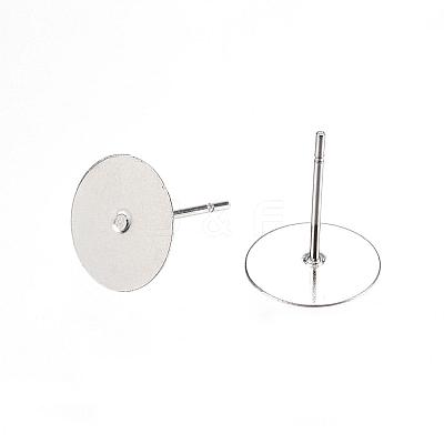 Tarnish Resistant 304 Stainless Steel Stud Earring Findings STAS-D448-088P-10mm-1