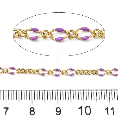 Brass Enamel Figaro Chains CHC-L053-09G-08-1