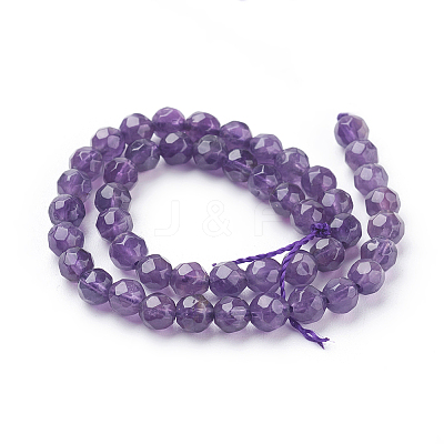 Natural Amethyst Beads Strands G-C073-8mm-3-1