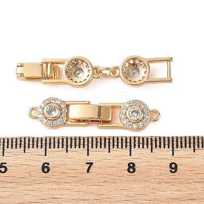 SHEGRACE Brass Micro Pave Clear Cubic Zirconia Fold Oval Clasps XGRQ5S709-845-G-1