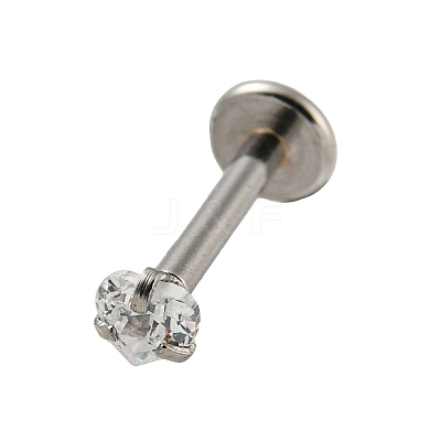 304 Stainless Steel Threaded Flatback Earrings LS-EJEW-NH0001-01C-02-1