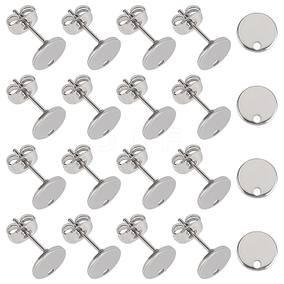 20Pcs 304 Stainless Steel Stud Earring Findings STAS-LP0001-86-1