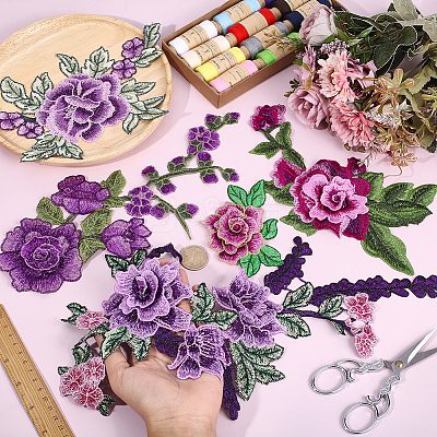 5 Styles Polyester Clothing Patches PATC-HY0001-94-1