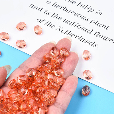 Transparent Acrylic Beads TACR-S154-18A-52-1
