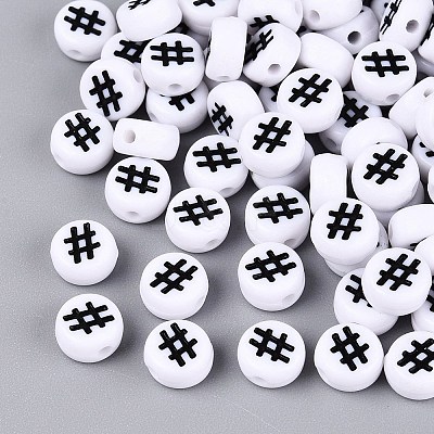 Opaque Acrylic Beads SACR-Q001-10B-1
