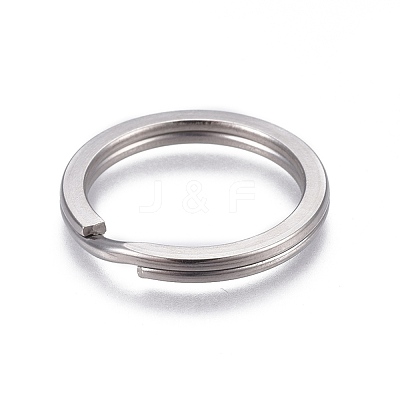 Tarnish Resistant 304 Stainless Steel Split Key Ring Clasps STAS-L226-007B-1