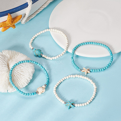 Pcs Coconut Braided Bead Bracelets BJEW-SC0001-49-1