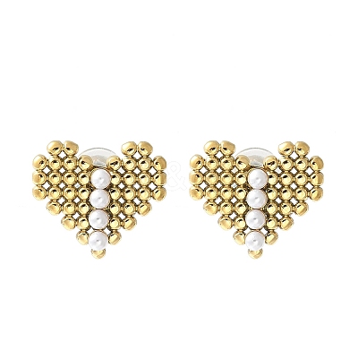 304 Stainless Steel Stud Earrings EJEW-S257-04G-1