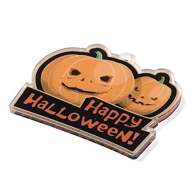 Halloween Theme Double Sided Printed Acrylic Pendants OACR-Z023-02C-1