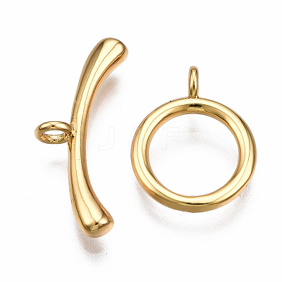 Brass Toggle Clasps KK-T063-99G-NF-1