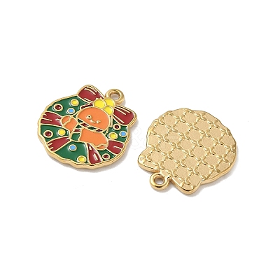 304 Stainless Steel Enamel Pendants STAS-L300-012G-05-1