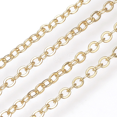 Brass Cable Chains KK-S332-19G-1