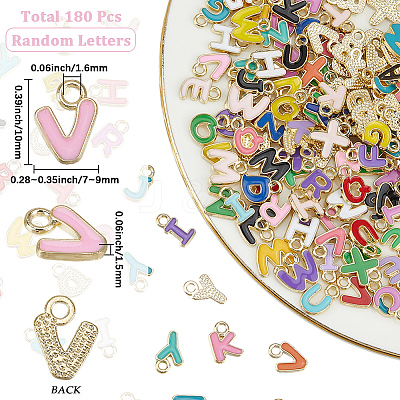 180Pcs Alloy Pendants ENAM-SC0007-45-1