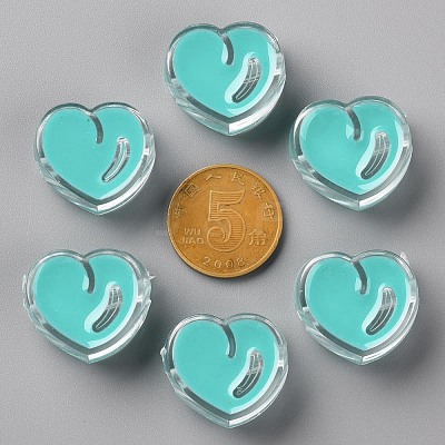 Transparent Enamel Acrylic Beads TACR-S155-004G-1