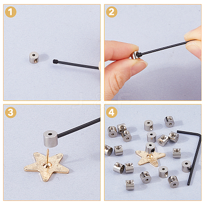 Alloy and Brass Pin Keepers Locking Clasps TOOL-WH0059-082B-P-1