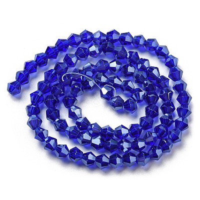 Transparent Electroplate Glass Beads Strands EGLA-A039-T2mm-A06-1