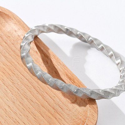 304 Stainless Steel Stretch Bangles for Women LS-BJEW-P315-02A-P-1