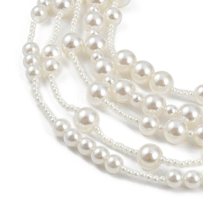 Plastic Pearl Bib Necklaces NJEW-K384-08-1