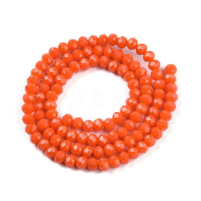 Opaque Solid Color Imitation Jade Glass Beads Strands EGLA-A044-P3mm-D03-1