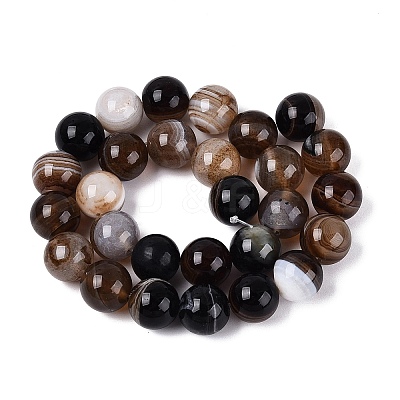 Natural Striped Agate/Banded Agate Beads G-Q606-42B-D01-1