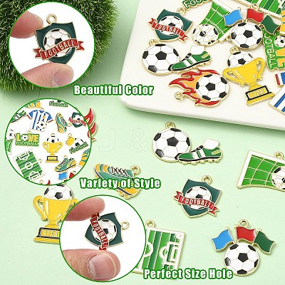 24Pcs 12 Style Alloy Enamel Pendants ENAM-YW0008-42-1