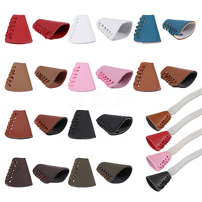 40Pcs 10 Colors Leather Cord Ends FIND-CA0011-38-1