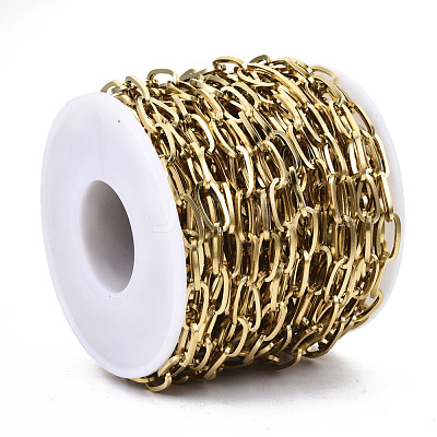 304 Stainless Steel Paperclip Chains STAS-R115-02A-1
