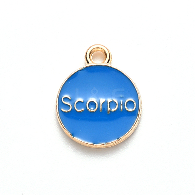 Alloy Enamel Pendants X-ENAM-S124-01B-02L-1