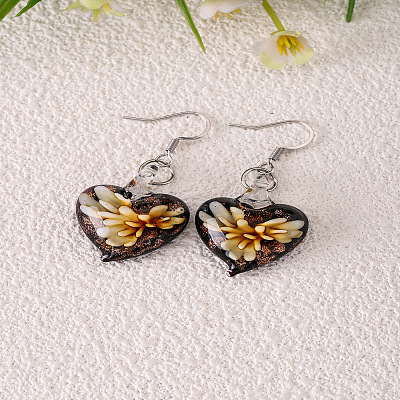 Handmade Lampwork Dangle Earrings WGF6340-03-1