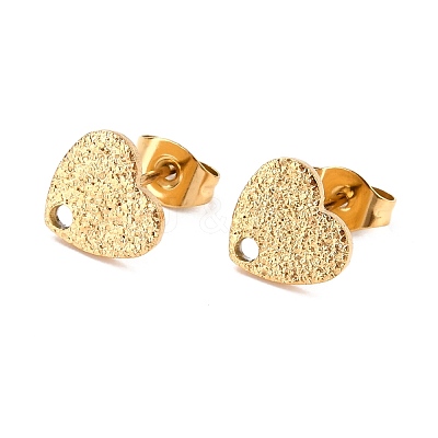 Ion Plating(IP) 304 Stainless Steel Stud Earring Findings STAS-I183-02A-G-1