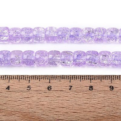 Crackle Transparent Glass Beads Strands GLAA-N069-03A-07-1
