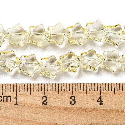 Baking Paint Transparent Glass Beads Strands X1-DGLA-A07-T8mm-KD01-1