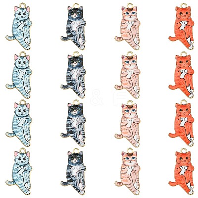 40Pcs 4 Colors Alloy Pendants FIND-CJ0002-01-1