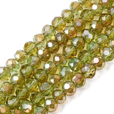 Electroplate Glass Beads Strands EGLA-A034-T4mm-J02-1