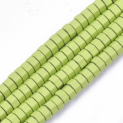 Spray Painted Non-magnetic Synthetic Hematite Beads Strands G-T116-27-06-1