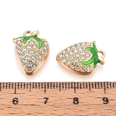 Alloy Rhinestone and Enamel Pendants PALLOY-T092-42G-01-1