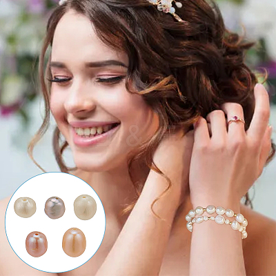 75Pcs 5 Style Natural Cultured Freshwater Pearl Beads PEAR-WR0001-04-1